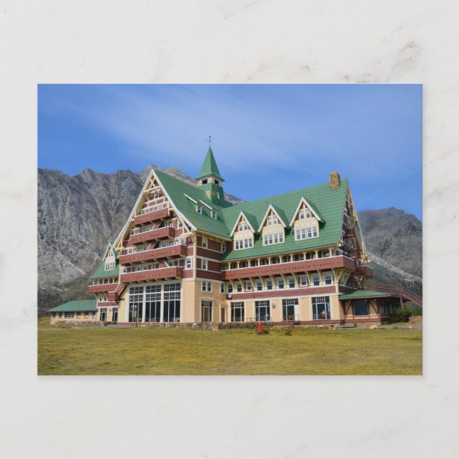 Prince Wales Hotel Waterton Seen Nationalpark Postkarte (Vorderseite)