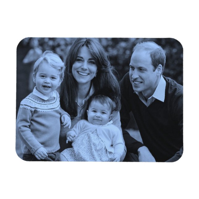 Prince William family Dec 2015 Magnet (Horizontal)