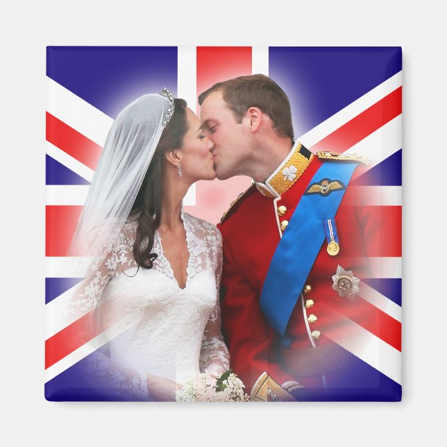 Prince William & Kate Balcony Kiss Magnet (Vorne)