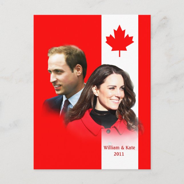 Prince William - Kate Middleton Canada Postcard Postkarte (Vorderseite)