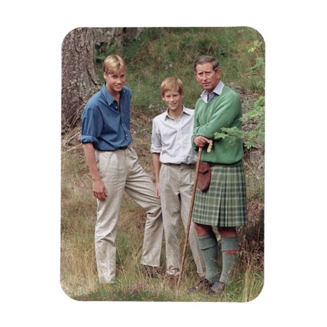 Princes Charles William Harry 1995 Magnet (Vertikal)