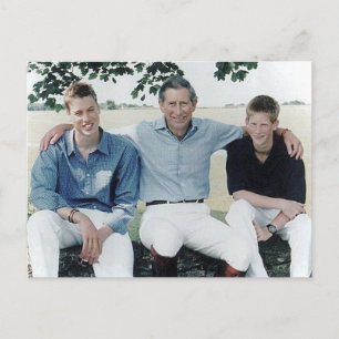 Princes Charles William Harry 1999 Postkarte