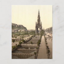 Princes Street, die Burg und das Scott Monument