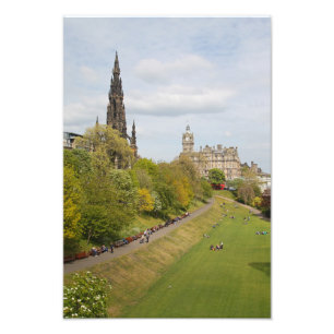 Princes Street Gardens, Edinburgh, Schottland Fotodruck
