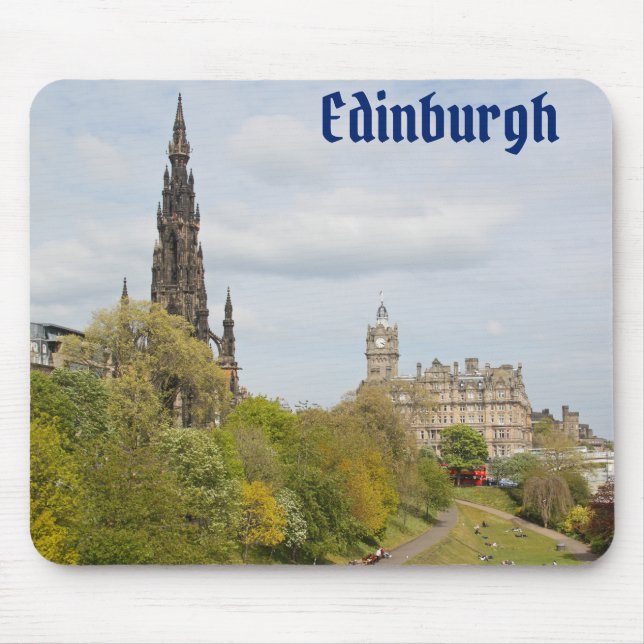 Princes Street Gardens, Edinburgh, Schottland Mousepad (Vorne)
