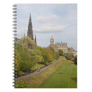 Princes Street Gardens, Edinburgh, Schottland Notizblock