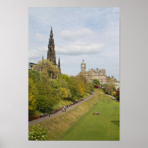 Princes Street Gardens, Edinburgh, Schottland Poster