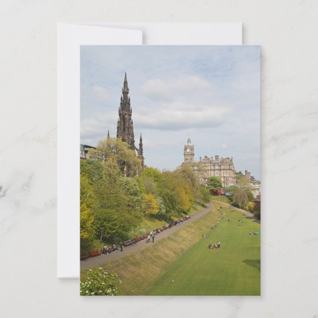 Princes Street Gardens, Edinburgh, Scotland Card (Vorderseite)