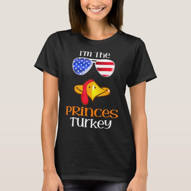 Princes Turkey konfrontiert Erntedank American Fla T-Shirt (Vorderseite)