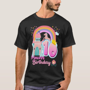 Princess 10. Geburtstag Pferderennbahn Burg Birthd T-Shirt