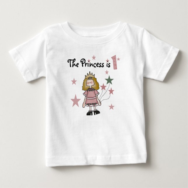 Princess 1. Geburtstag Baby T-shirt (Vorderseite)