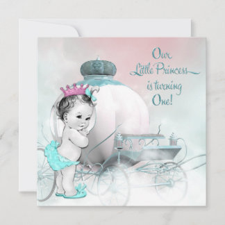 Princess 1. Geburtstag Party Einladung