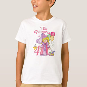 Princess 4. Geburtstag T-Shirt