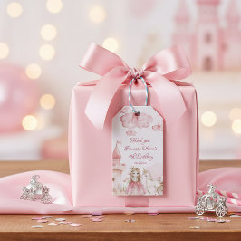 Princess 4th birthday Pink Castle Unicorn Party Geschenkanhänger