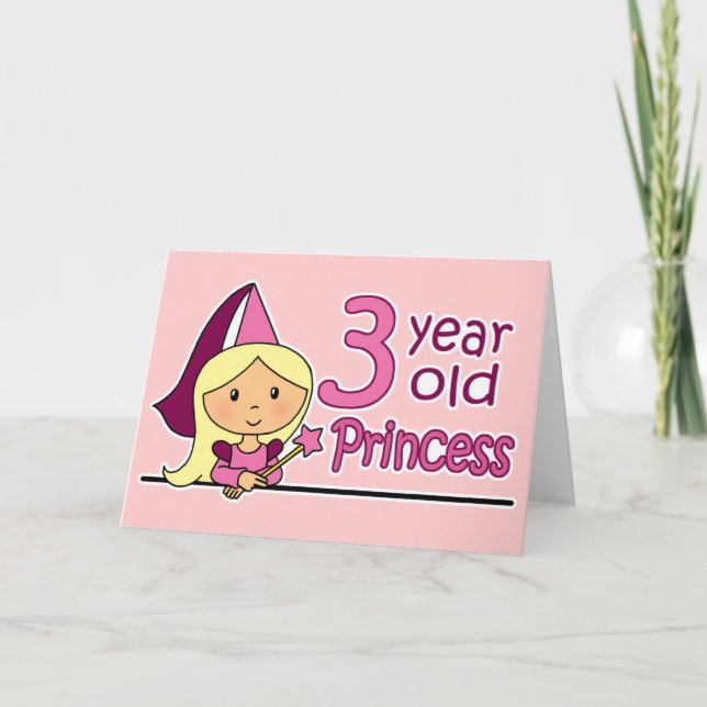 Princess Age 3 Karte (Vorderseite)
