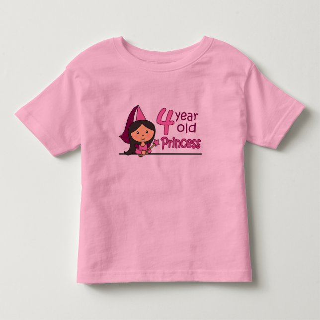 Princess Age 4 Kleinkind T-shirt (Vorderseite)