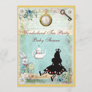 Princess Alice im Wunderland Baby Dusche Tee Party Einladung