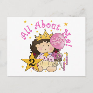 Princess All About Me 2. Geburtstag Postkarte