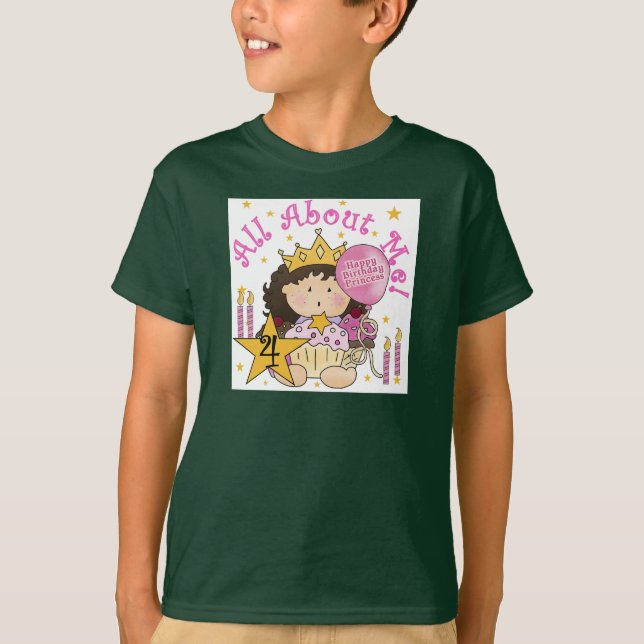 Princess All About Me 4. Birthday Tshirts (Vorderseite)