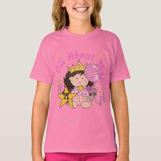 Princess All About Me 4. Birthday Tshirts (Vorderseite)