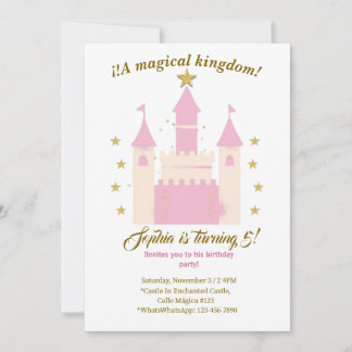 Princess and Castle Birthday Invitation | "Childre Einladung