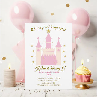 Princess and Castle Birthday Invitation | "Childre Einladung