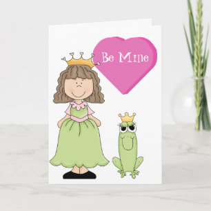 Princess and Frog Valentine Greeting Card Feiertagskarte