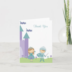 Princess and Knight Note Card Dankeskarte
