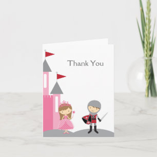 Princess and Knight Note Cards Dankeskarte