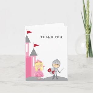 Princess and Knight Note Cards Dankeskarte