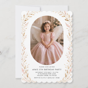 Princess Angel Mädchen 5. Geburtstagseinladung Einladung