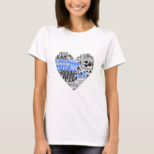 Princess Aschenputtel Schuhe Zitat Herz Blau T - S T-Shirt