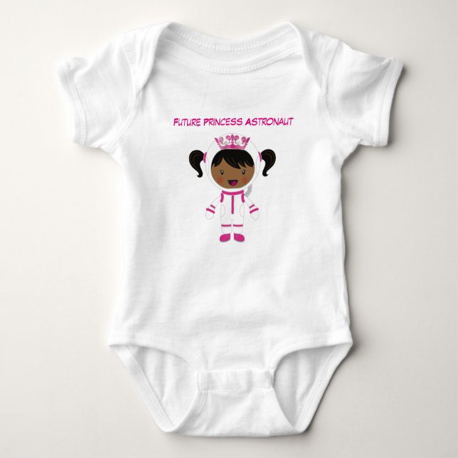 Princess Astronaut Baby Bodysuit Baby Strampler (Vorderseite)