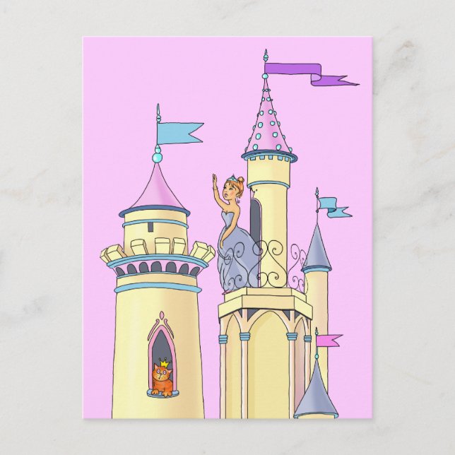 Princess at Fairy Tale Burg - Postkarte (Vorderseite)