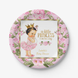 Princess Baby Dusche Pink Gold Rose Blumenstrauß Pappteller