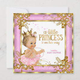 Princess Baby Dusche Pink Tutu Blonde Einladung