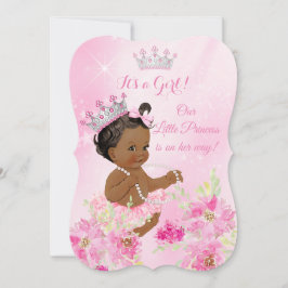 Princess Baby Dusche Rosa Blütendusche Tutu Ethnis Einladung
