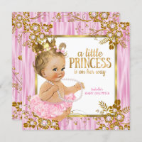 Princess Baby Dusche Rosa Seide Blondine