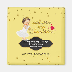 Princess Baby Dusche Save the Date Mein Sonnensc Magnet