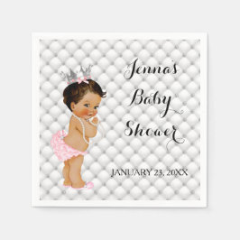 Princess Baby Girl Diamonds Blush Pink Serviette