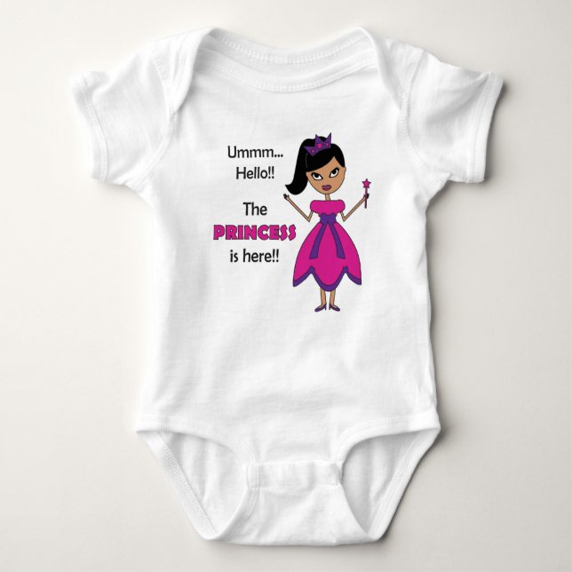 Princess Baby Jersey Bodysuit - Mädchen 4 Baby Strampler (Vorderseite)