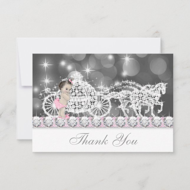 Princess Baby Showdown Vielen Dank Dankeskarte (Vorderseite)