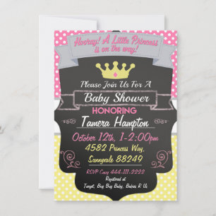 Princess Baby Shower Einladungen