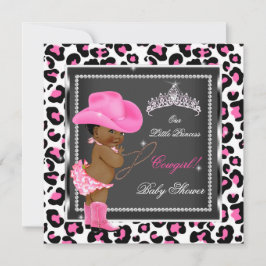 Princess Baby Shower Girl Cowgirl Ethnic Einladung