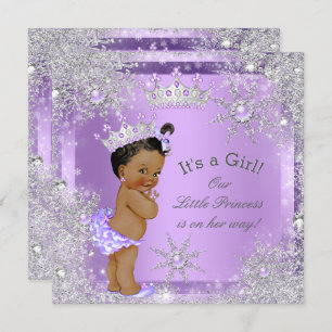 Princess Baby Shower Lilac Wonderland Ethnic Einladung