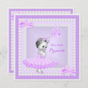 Princess Baby Shower Niedlich Girl Lila Ballerina Einladung