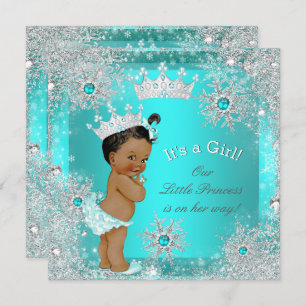 Princess Baby Shower Winter Wonderland Ethnic Einladung