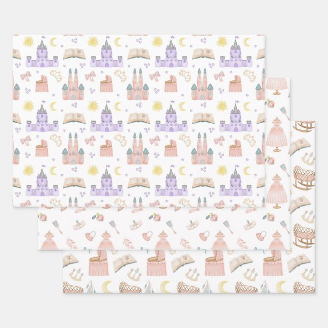 Princess Baby Showmuster Geschenkpapier Set (Set)