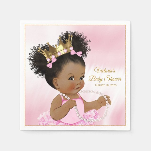 Princess Baby Showpapier Napkins Serviette (Vorderseite)