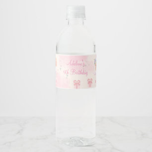 Princess Ballerina Birthday Wasserflaschenetikett